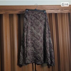 Torrid Animal Print A-Line Skirt - Brown and Black